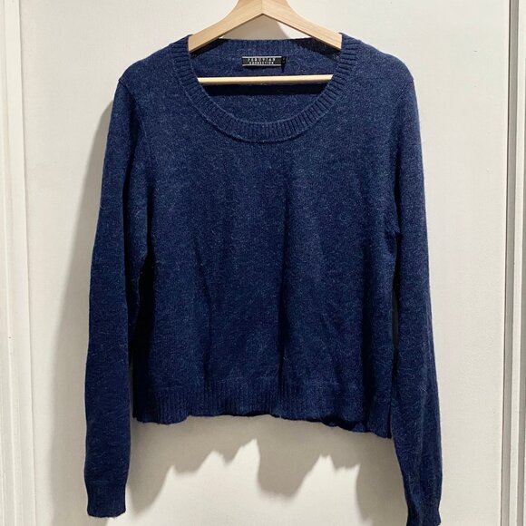 10)Peruvian Conn. Quiet Luxury Minimalist Preppy Crop Peru Alpaca Sweater XL - Picture 1 of 5